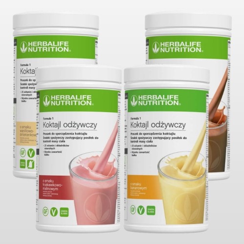 Koktajle Formuła 1 Herbalife różne smaki - 4 szt.