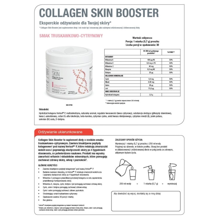 Collagen Skin Booster Herbalife skład