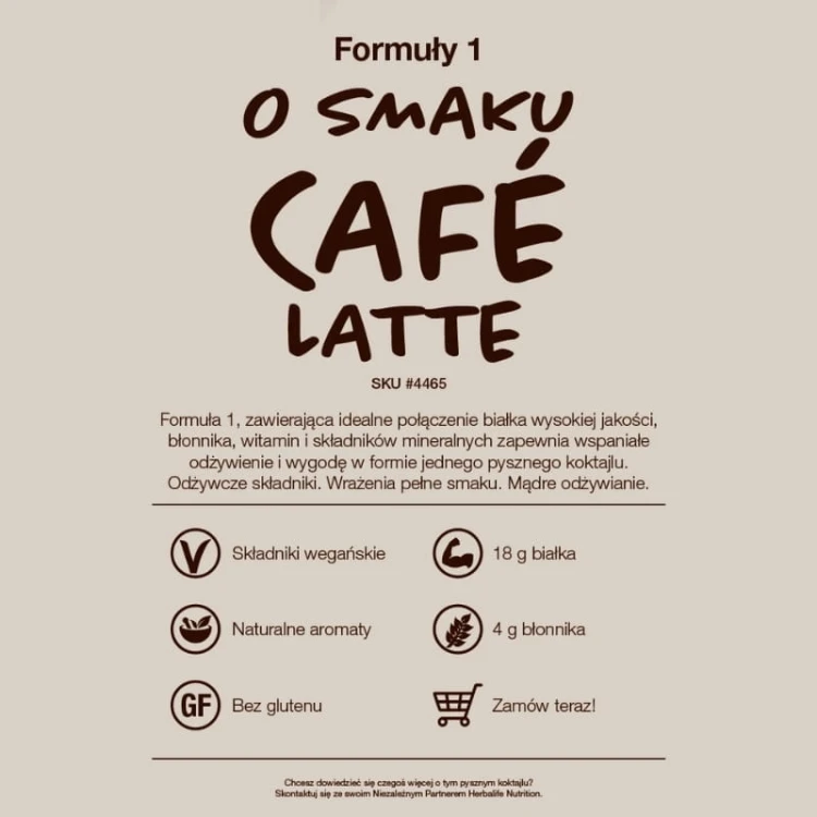 Koktajl odżywczy Herbalife cafe latte