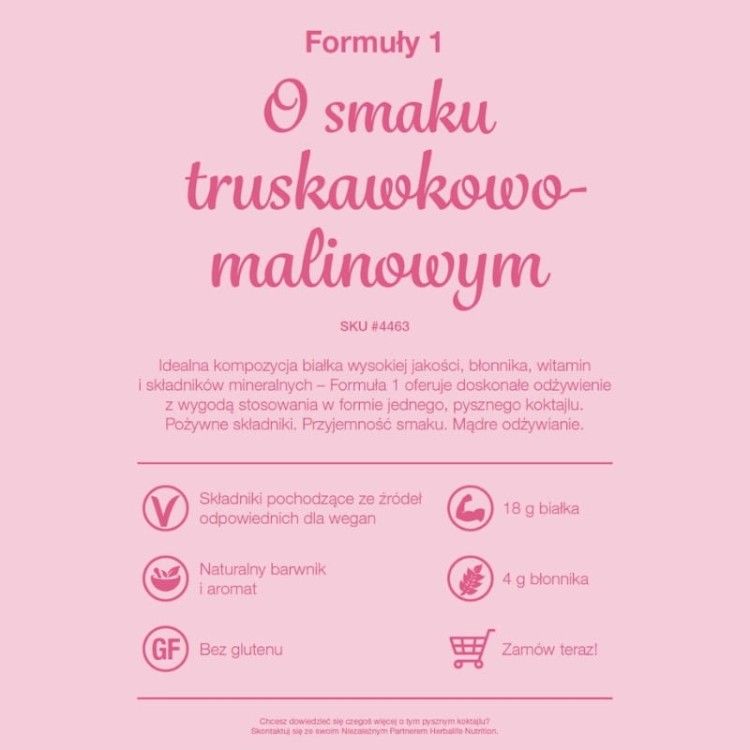 Koktajl Herbalife truskawkowo-malinowy 550g