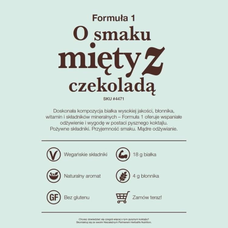 Koktajl Herbalife mięta z czekoladą 550g