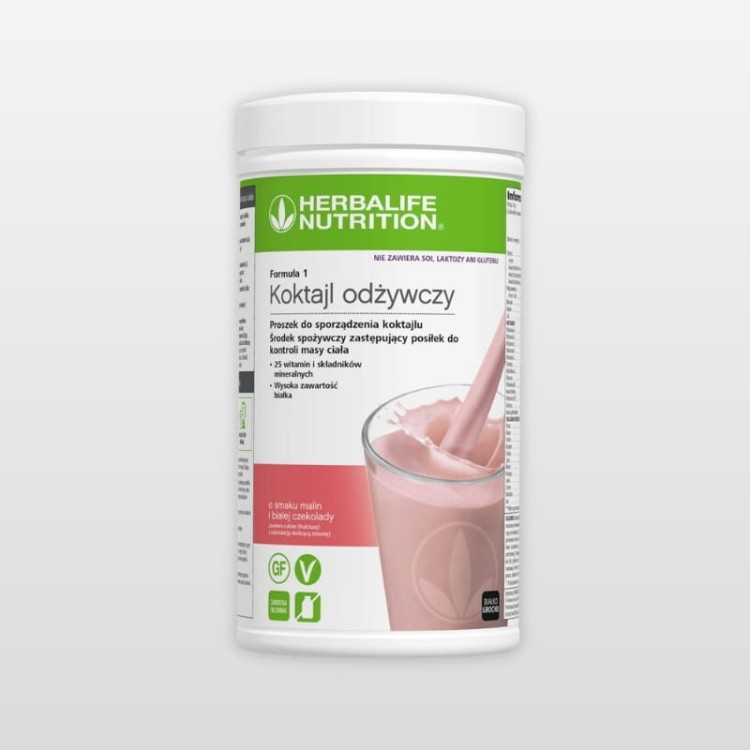 Koktajl Formuła 1 Herbalife maliny i biała czekolada 500g