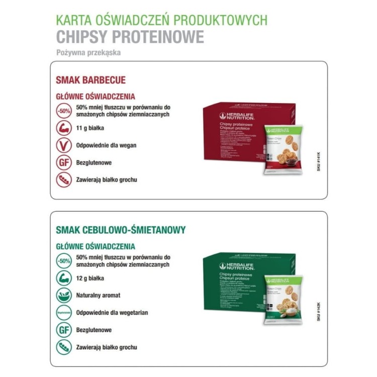 Chipsy Herbalife cebulowo-śmietanowe oświadczenia