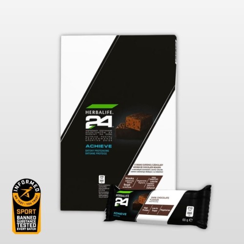 H24 Achieve Batony gorzka czekolada Herbalife 6 szt.