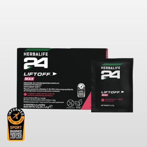 H24 LiftOff Max Napój energetyczny Herbalife 10 sasz.