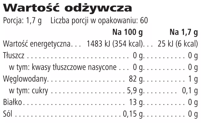 Herbata Herbalife oryginalna 102g wartości