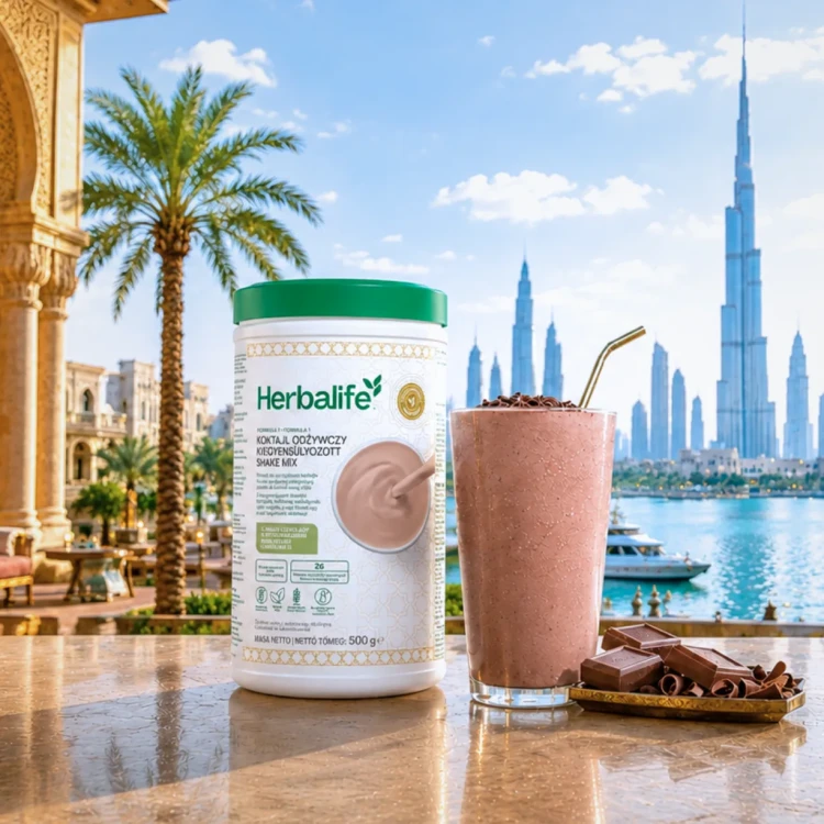 Koktajl Formuła 1 Herbalife czekoladowo-pistacjowy dubajski