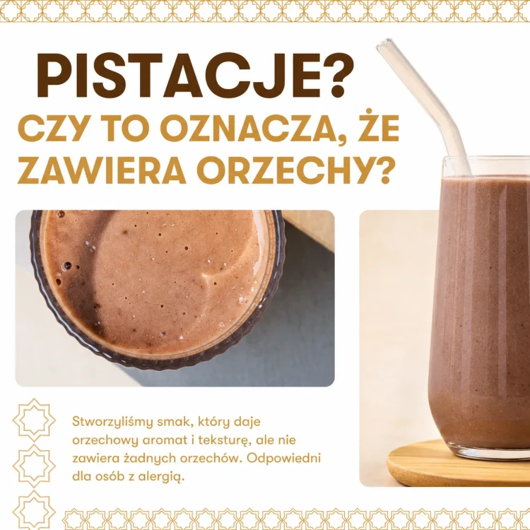 Koktajl Herbalife czekoladowo-pistacjowy dubajski dla alergików