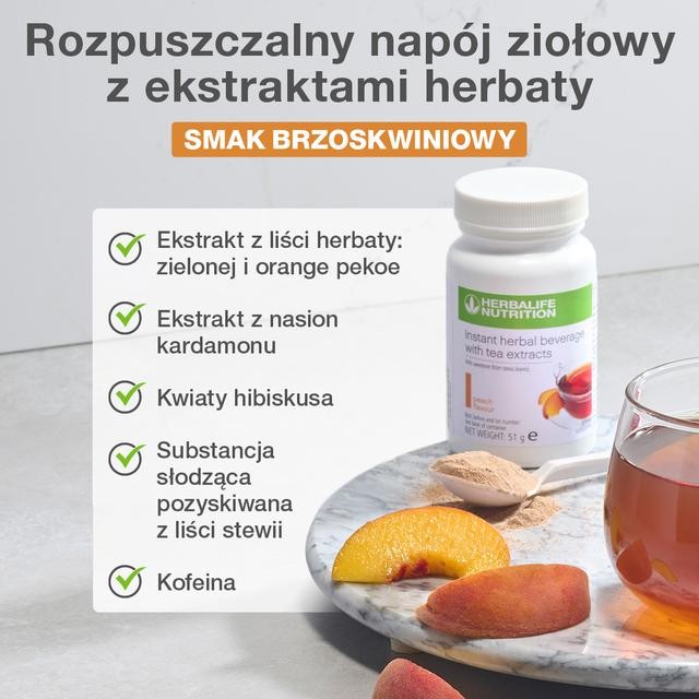 Herbata ziołowa Herbalife brzoskwiniowa zalety
