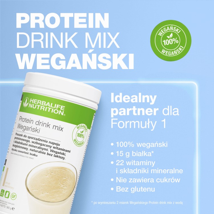 Protein drink mix Herbalife Wegański i Formuła 1