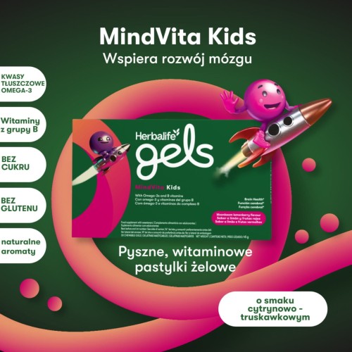 Żelki Herbalife MindVita Kids - 30 pastylek