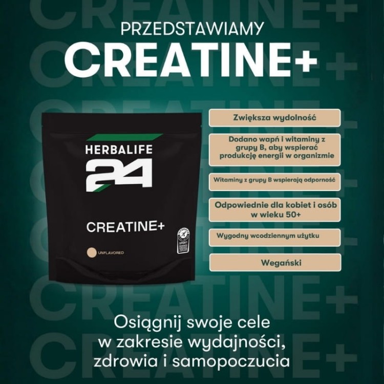 H24 Creatine+ kreatyna Herbalife korzyści