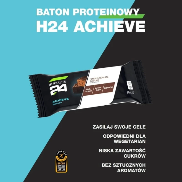 Herbalife24 Achieve Batony gorzka czekolada 6 szt.