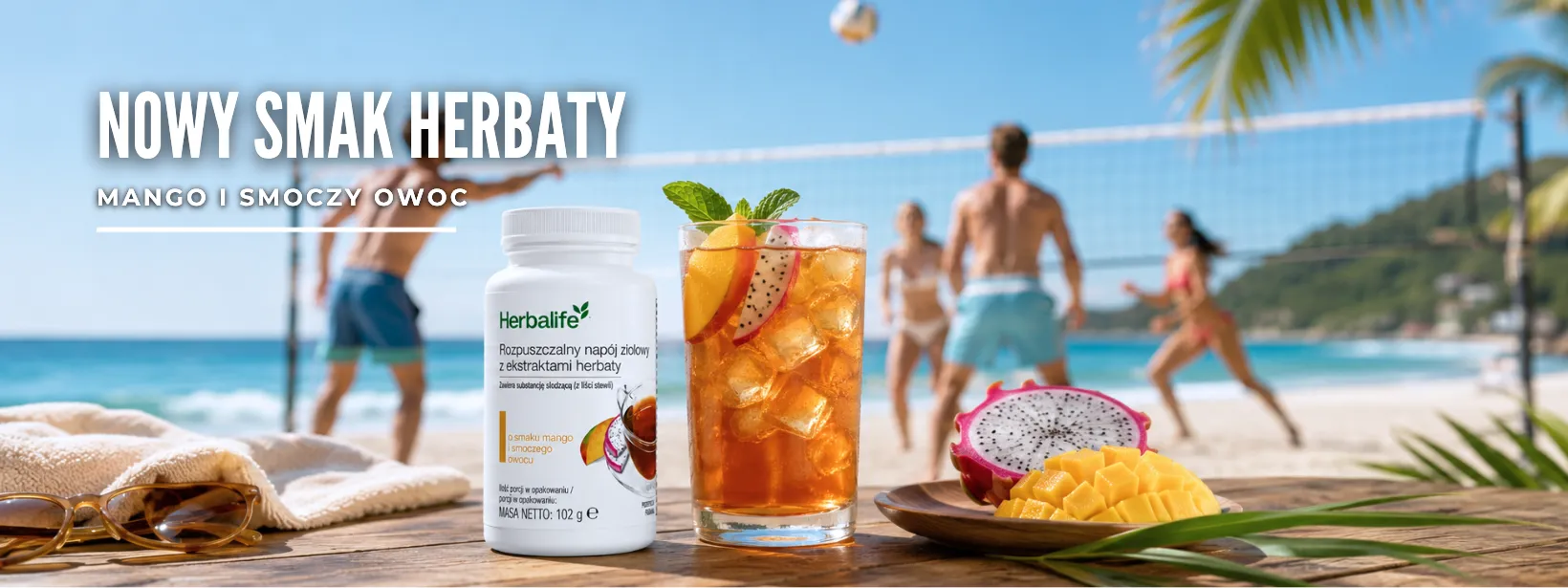 Herbata kofeinowa  Herbalife - smak mango i smoczy owoc