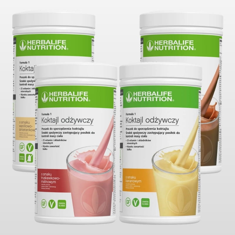 Koktajle Formuła 1 Herbalife różne smaki - 4 szt.