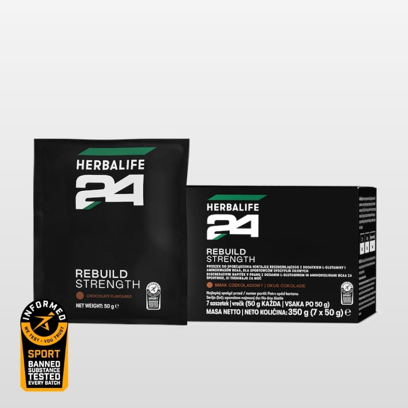 H24 Rebuild Strength Herbalife w saszetkach czekoladowy 7x50g